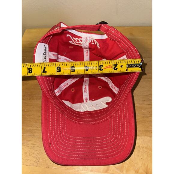 Titleist Pro V1 Footjoy SnapBack Adjustable Golf Hat One Size Red - Picture 4 of 13